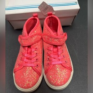 Wonder Nation Athletic Glitter Kids Hi-Top Sneakers NIB